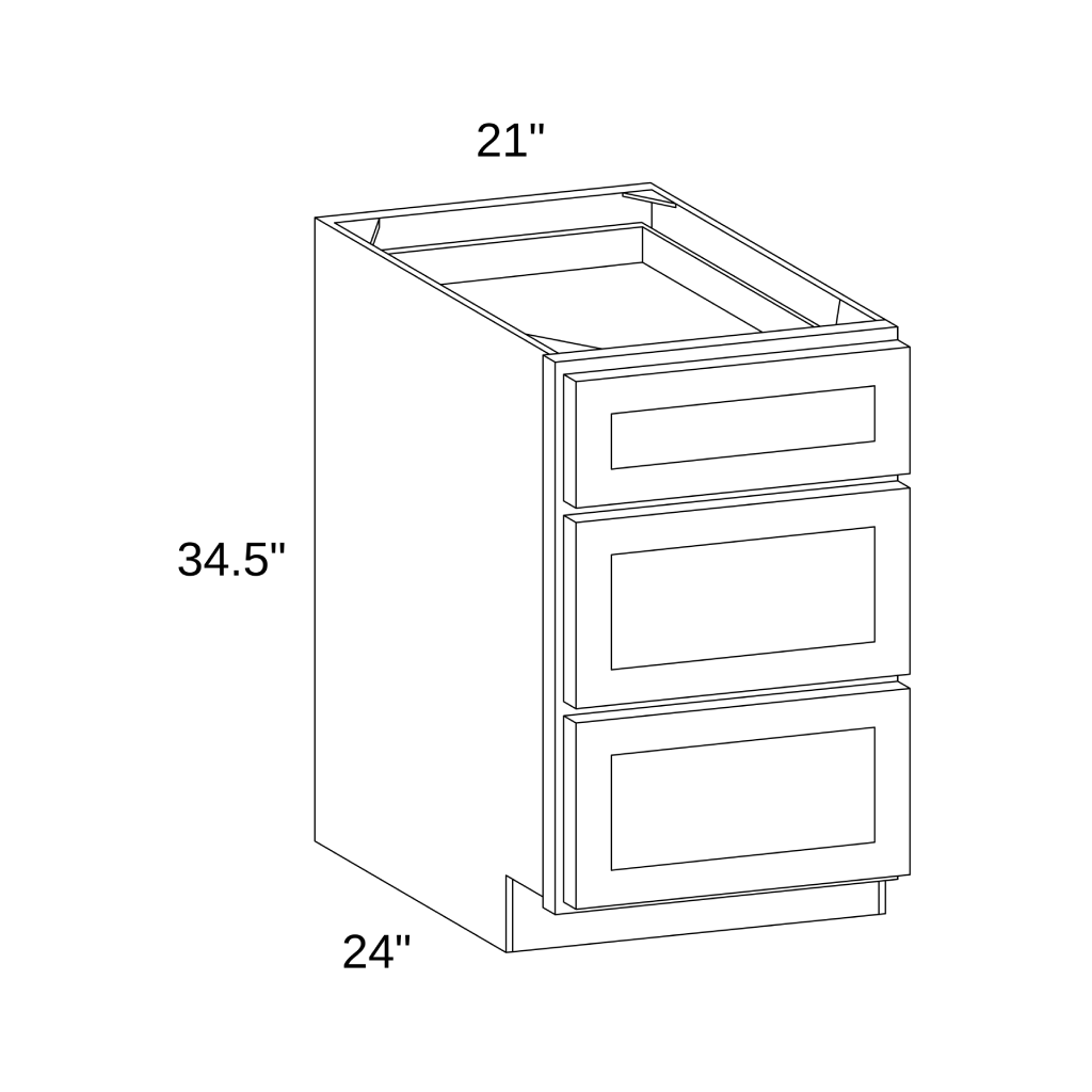 DB21 - Base Three Drawers