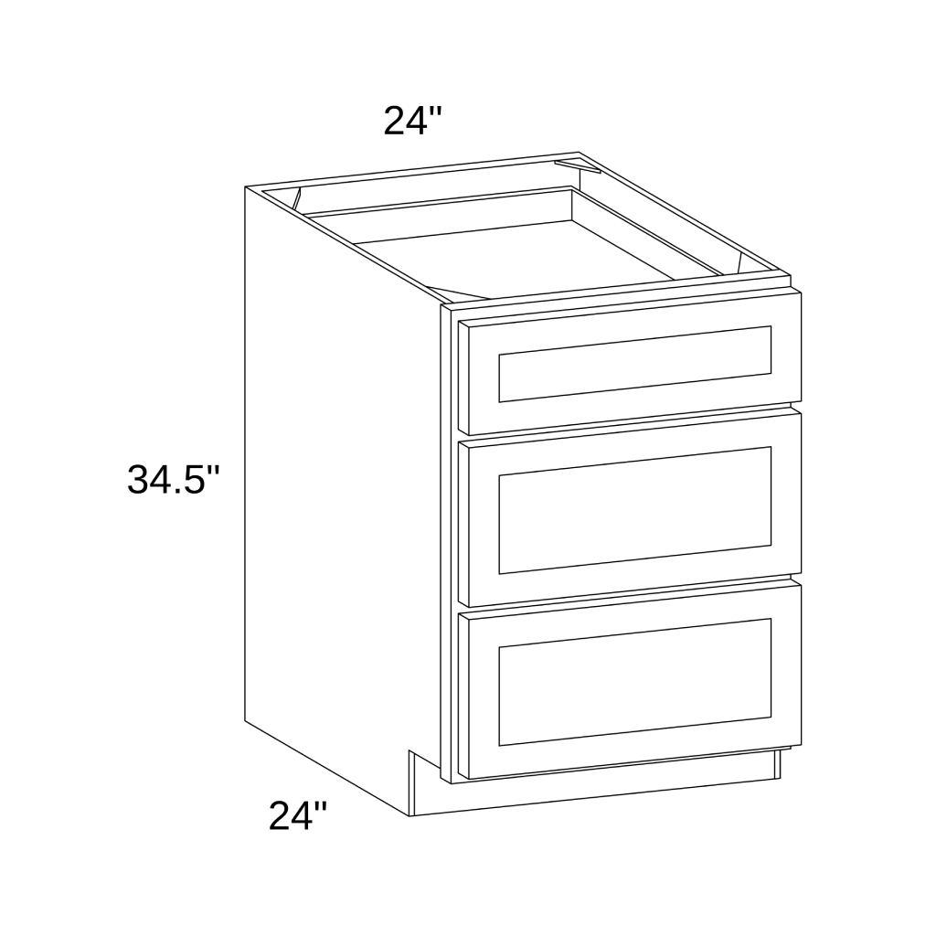 DB24 - Base Three Drawers