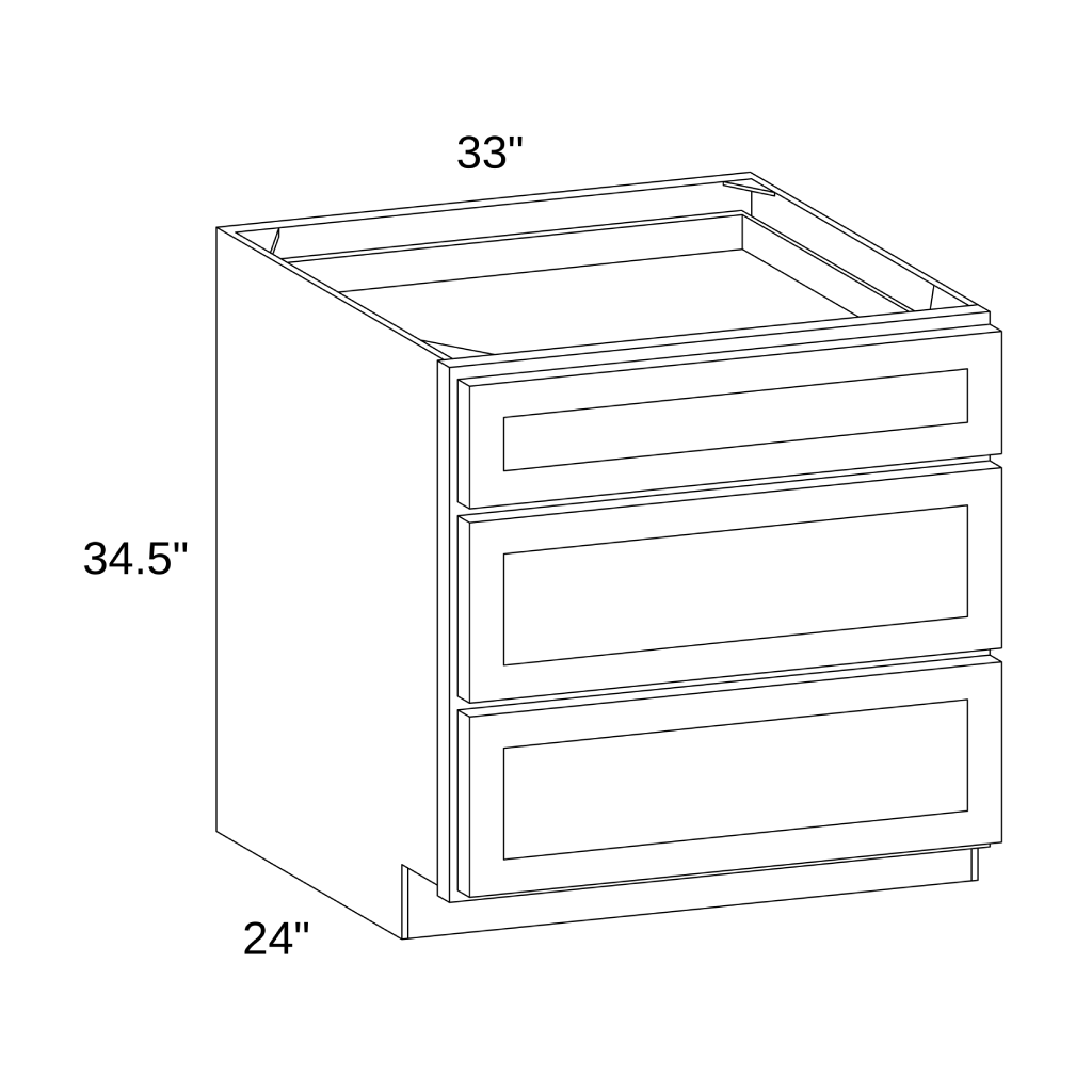 DB33 - Base Three Drawers