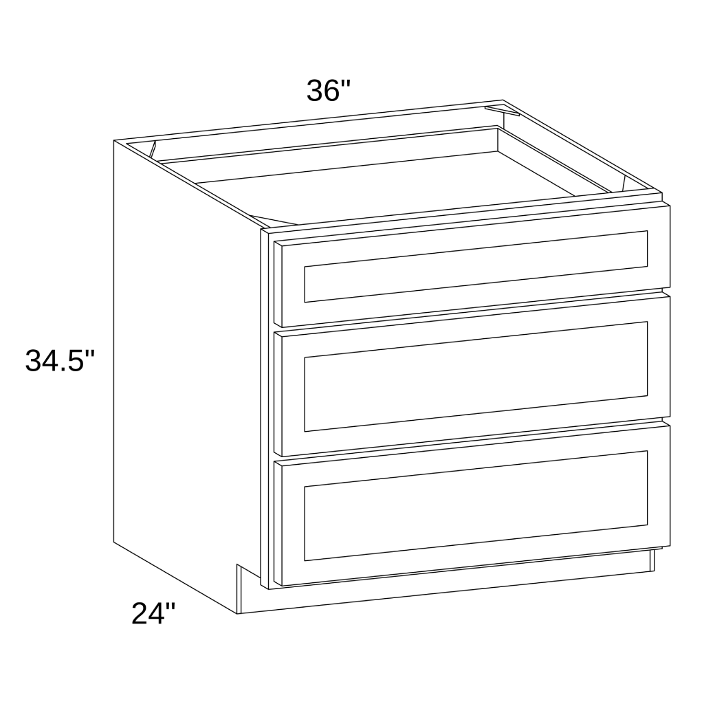 DB36 - Base Three Drawers