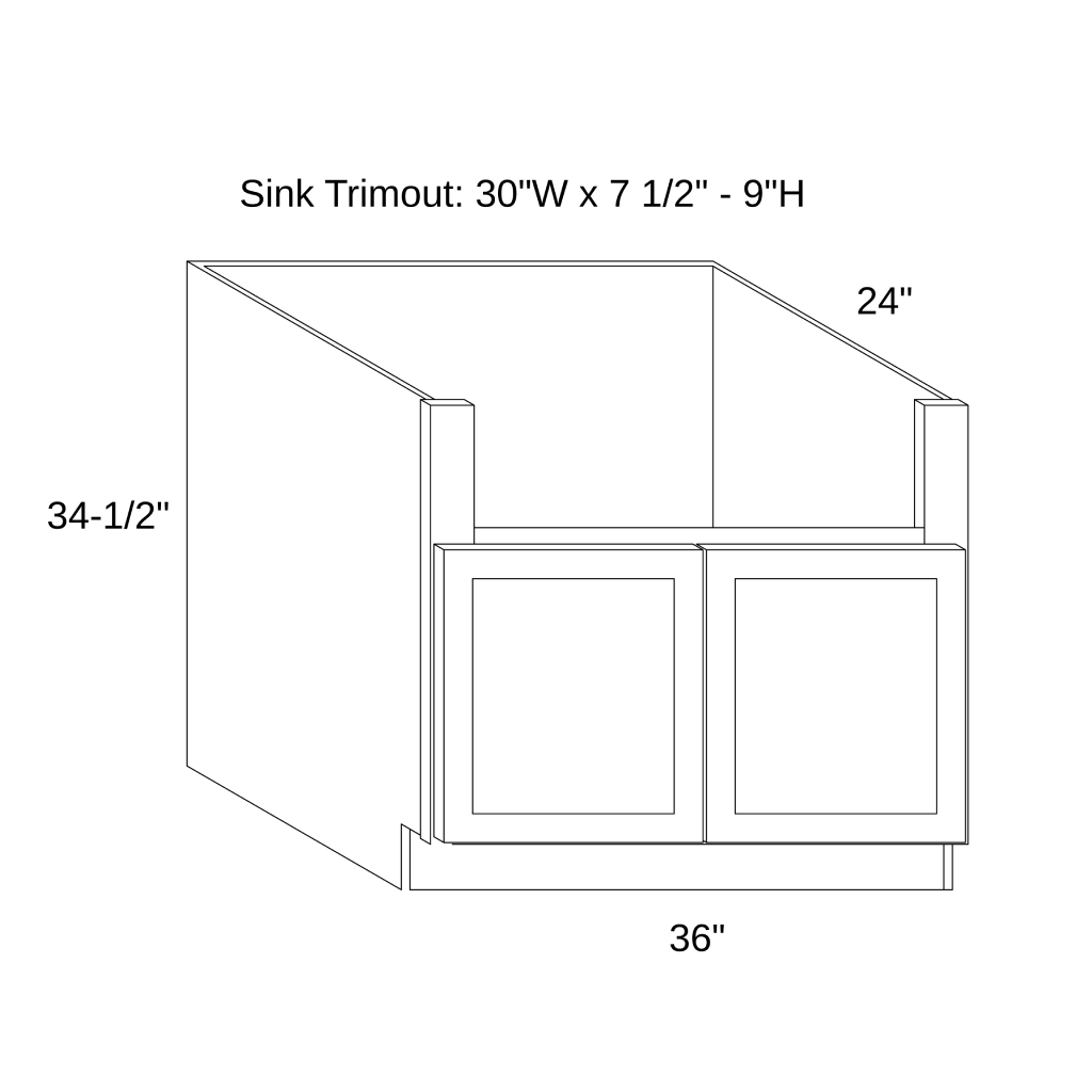 FSB36 - APRON / FARM SINK CABINET