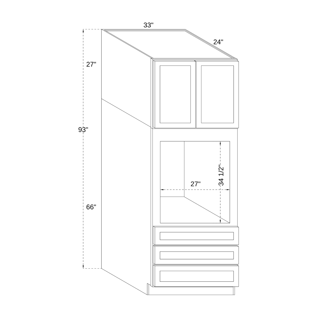OC3393 - DOUBLE OVEN CABINET