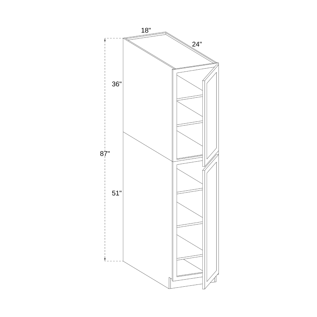 PC1887 - UTILITY PANTRY CABINET