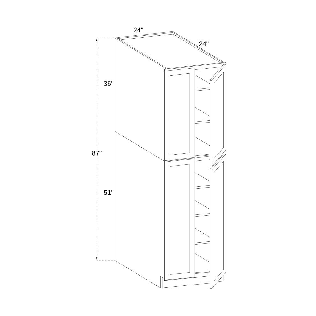 PC2487 - UTILITY PANTRY CABINET