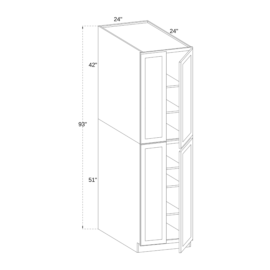 PC2493 - UTILITY PANTRY CABINET