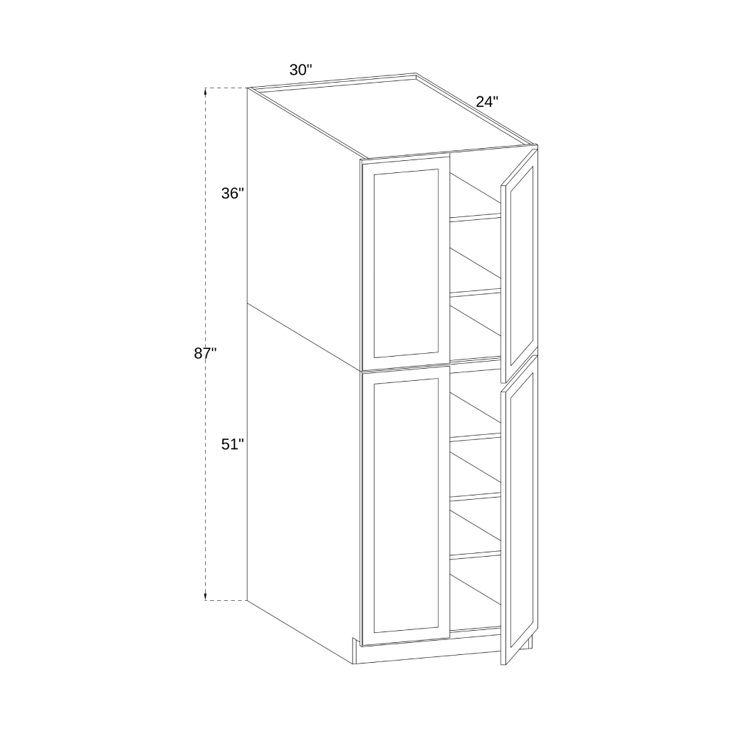 PC3087 - UTILITY PANTRY CABINET
