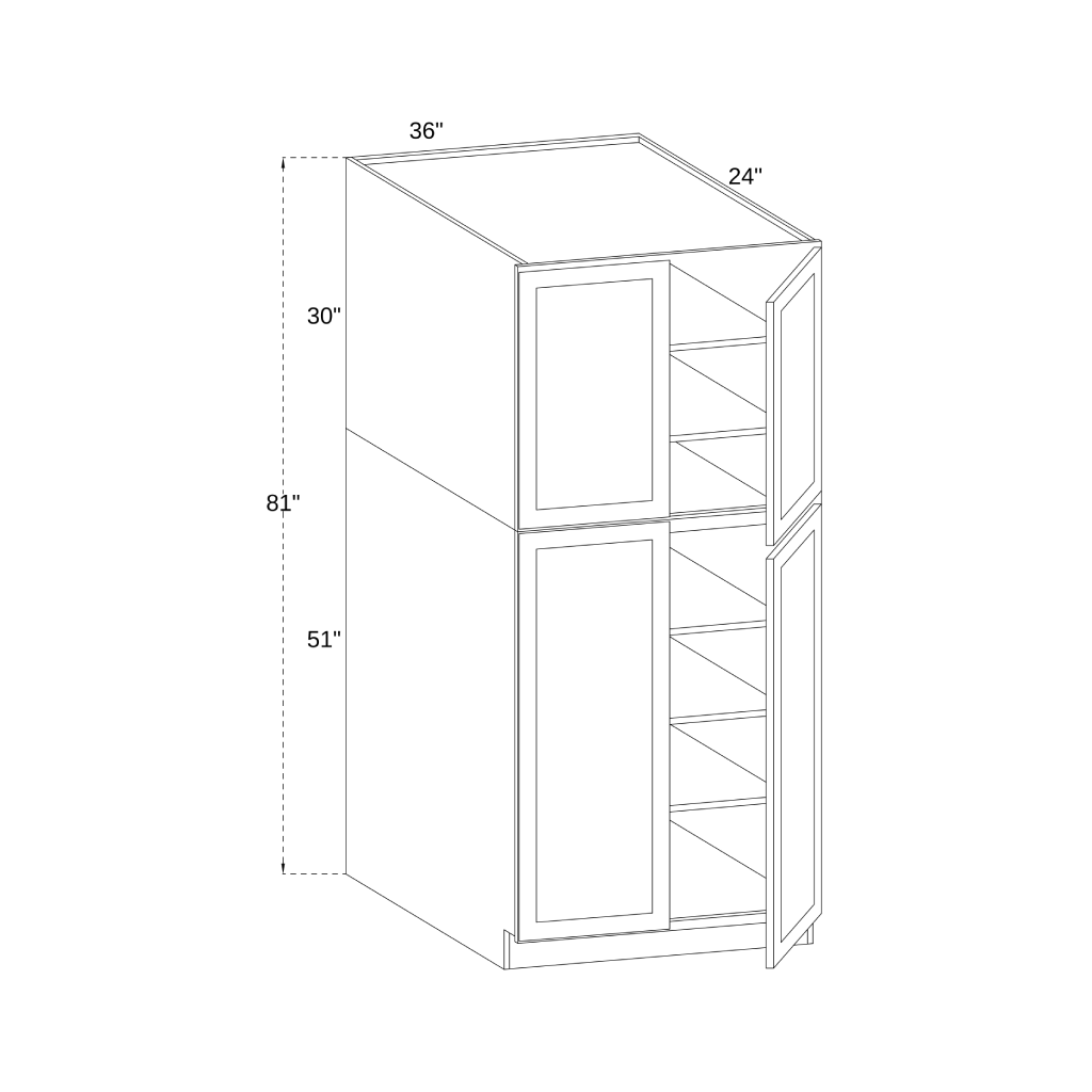 PC3681 - UTILITY PANTRY CABINET