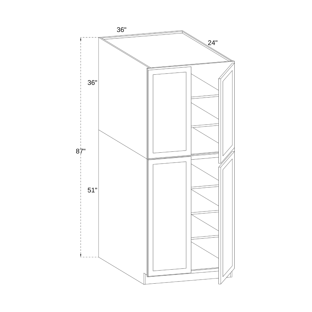 PC3687 - UTILITY PANTRY CABINET