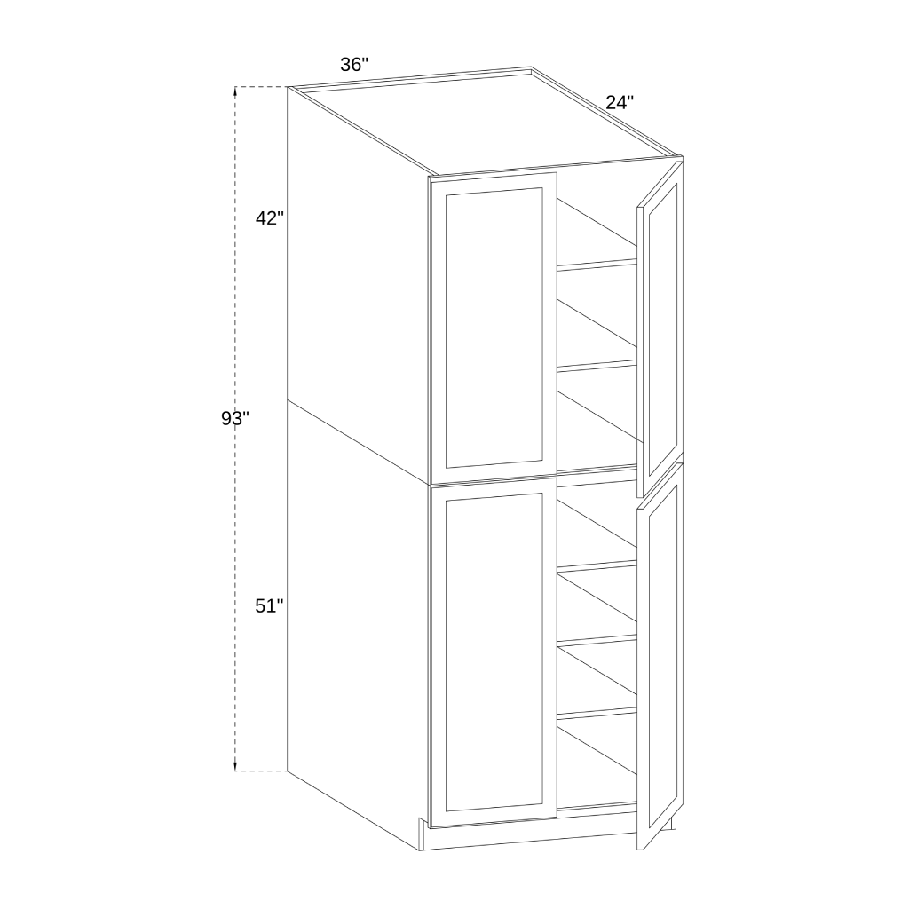 PC3693 - UTILITY PANTRY CABINET