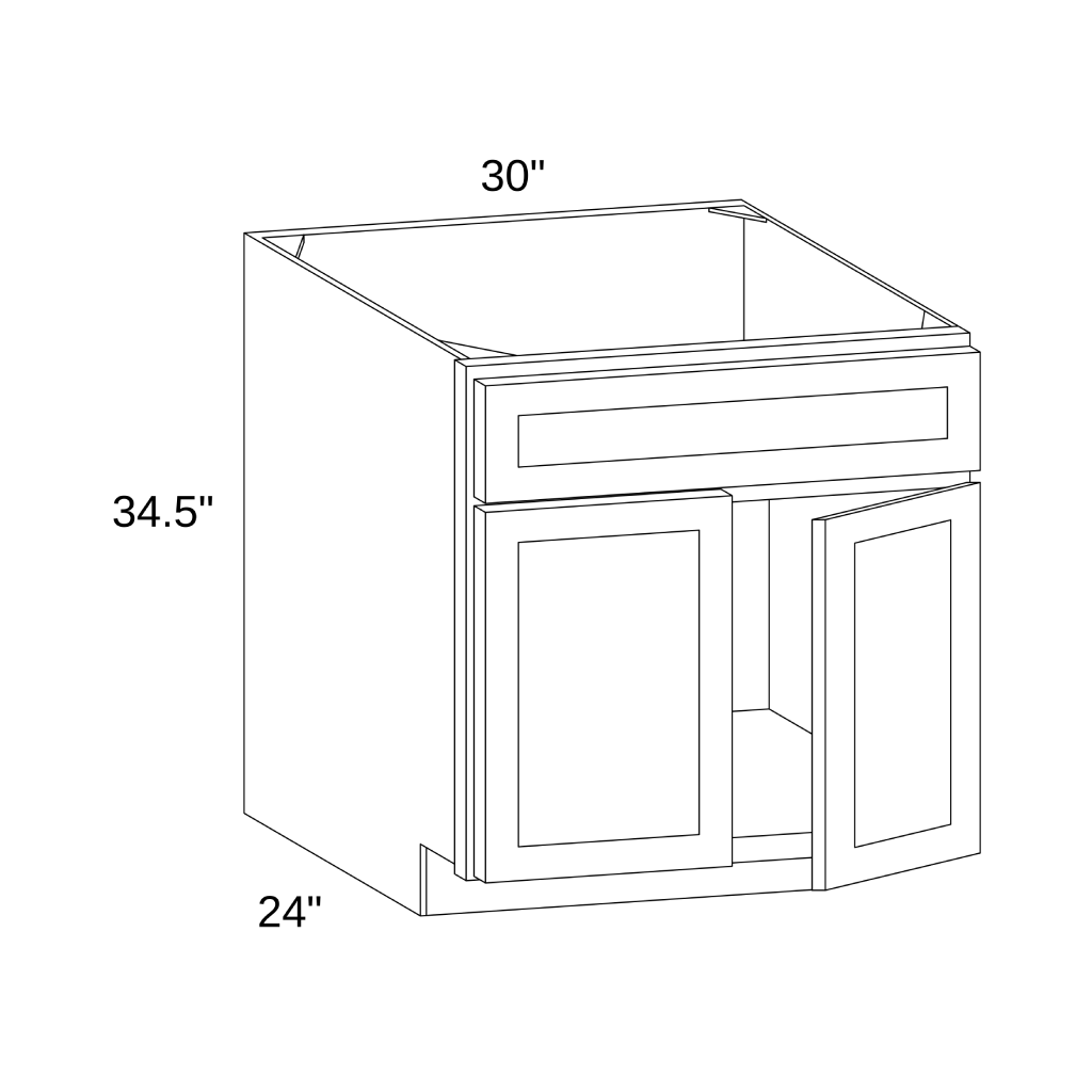 SB30 - BASE SINK CABINET