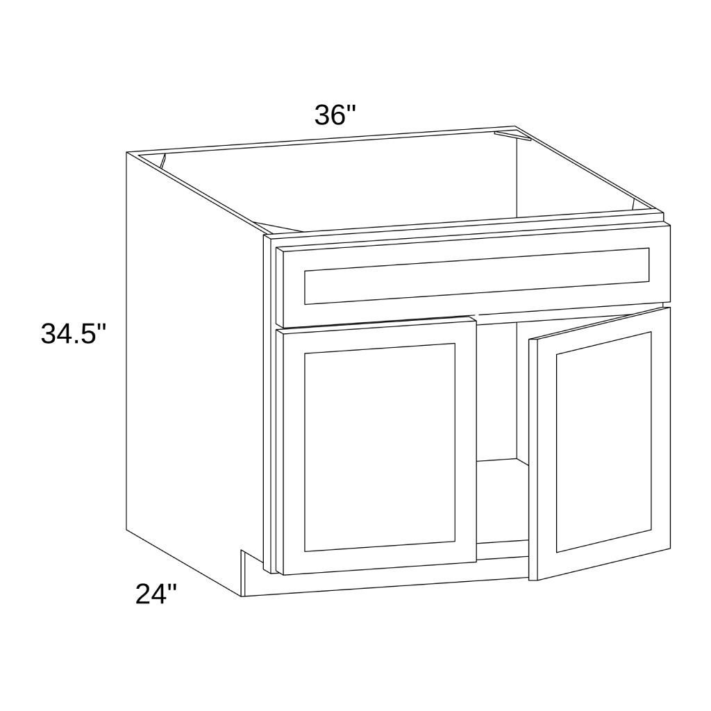SB36 - BASE SINK CABINET