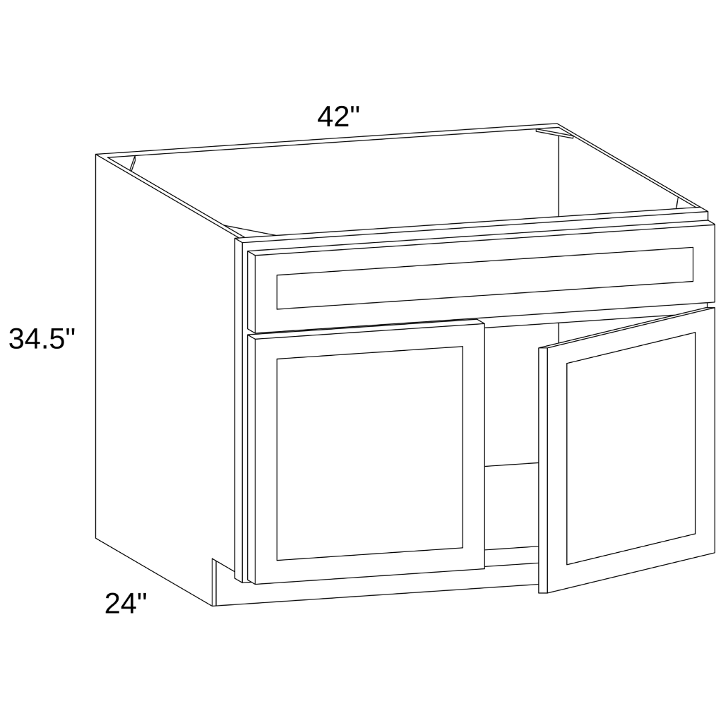SB42 - BASE SINK CABINET