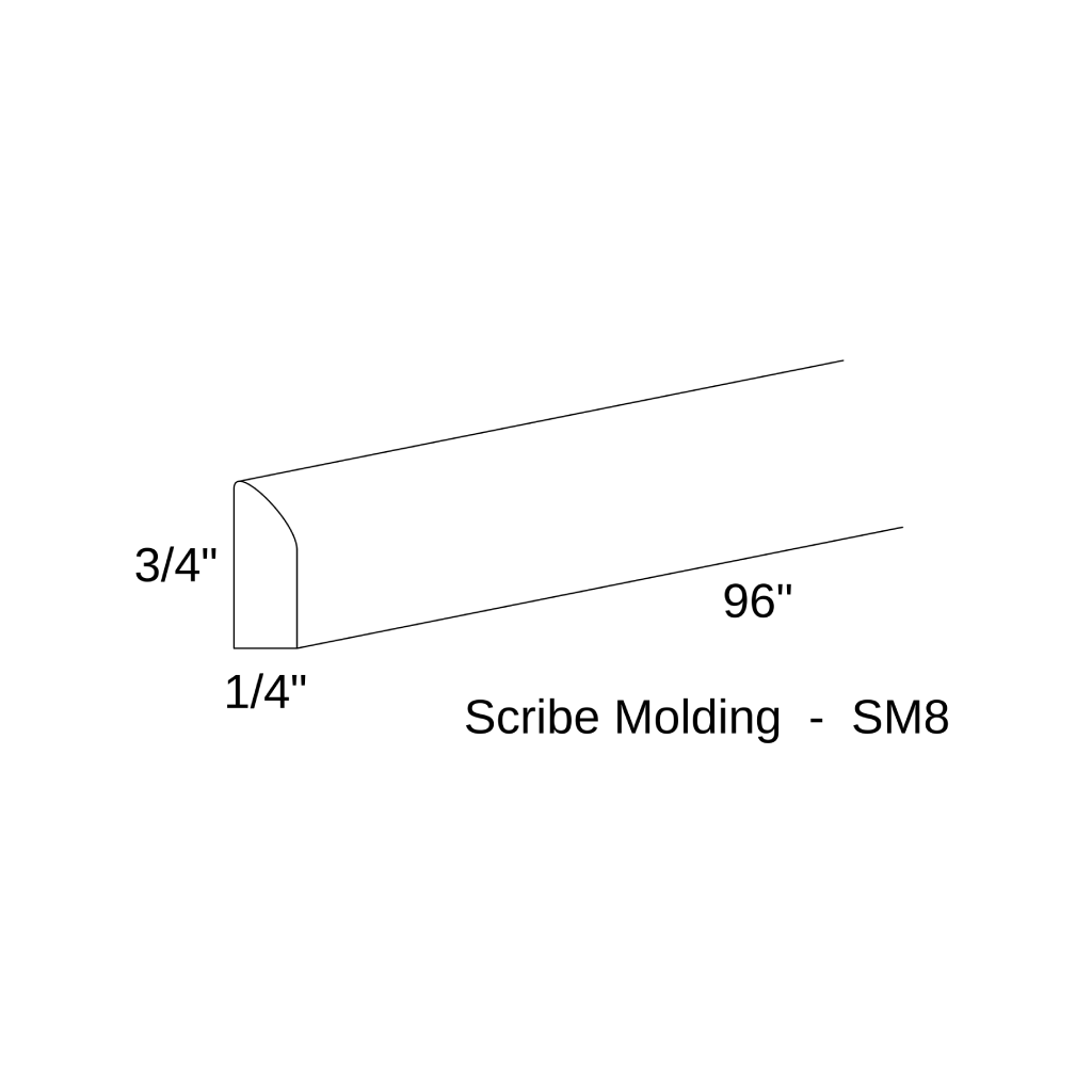SM8 - scribe moulding 96"L