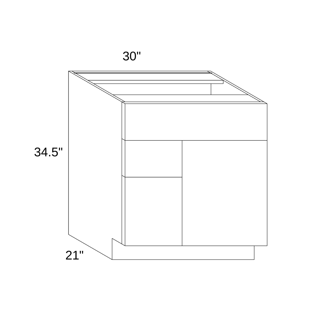 VC3021L - VANITY CABINET