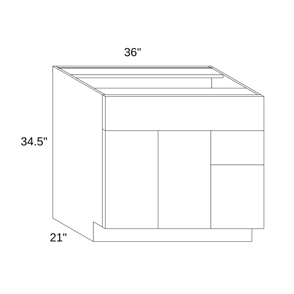 VC3621R - VANITY CABINET