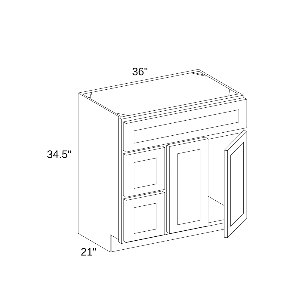 VSD3621L - VANITY CABINET