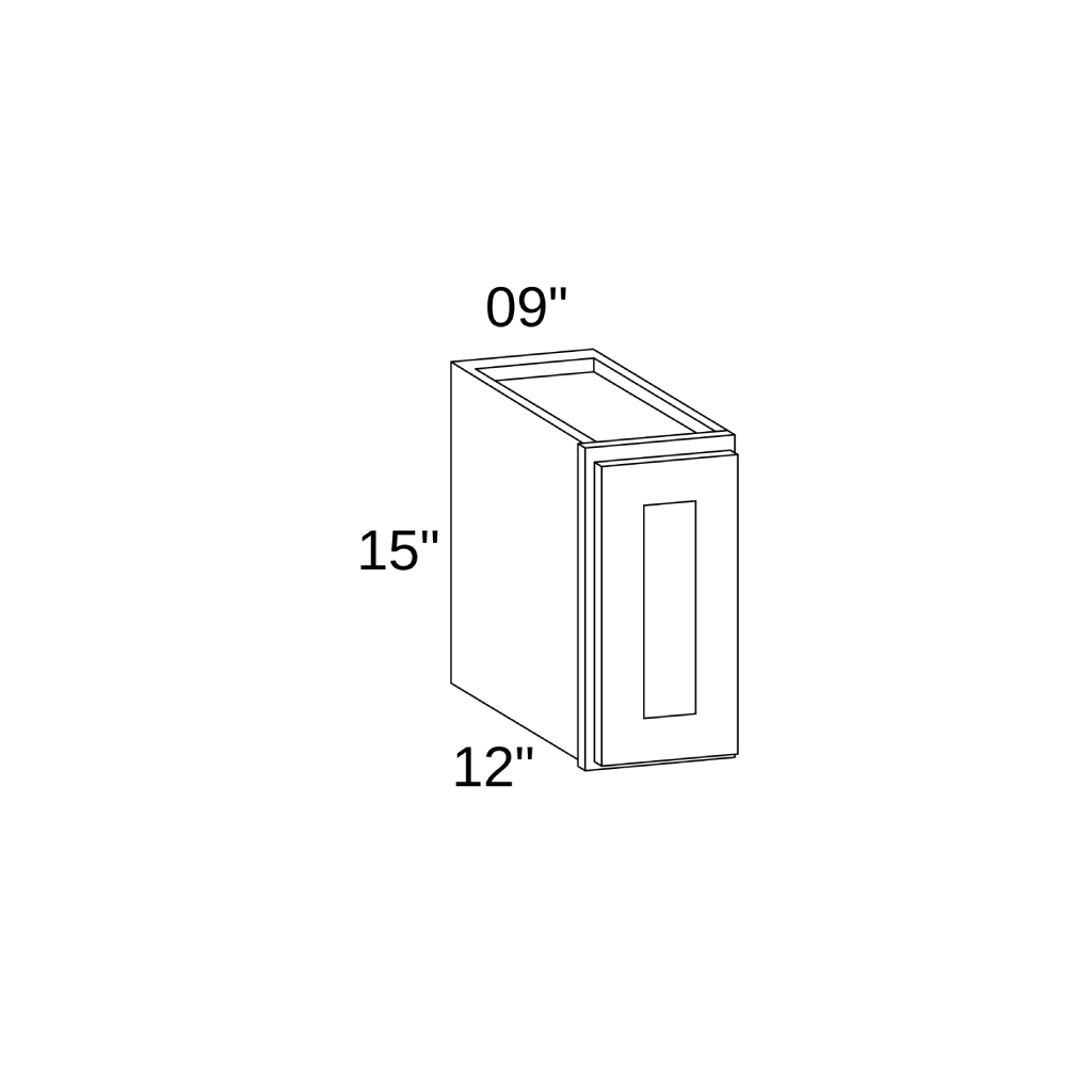 W0915 - WALL SINGLE DOOR CABINET