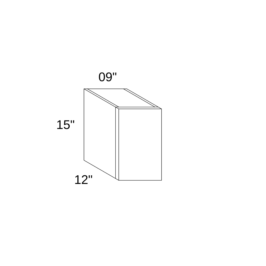 W0915 - WALL SINGLE DOOR CABINET
