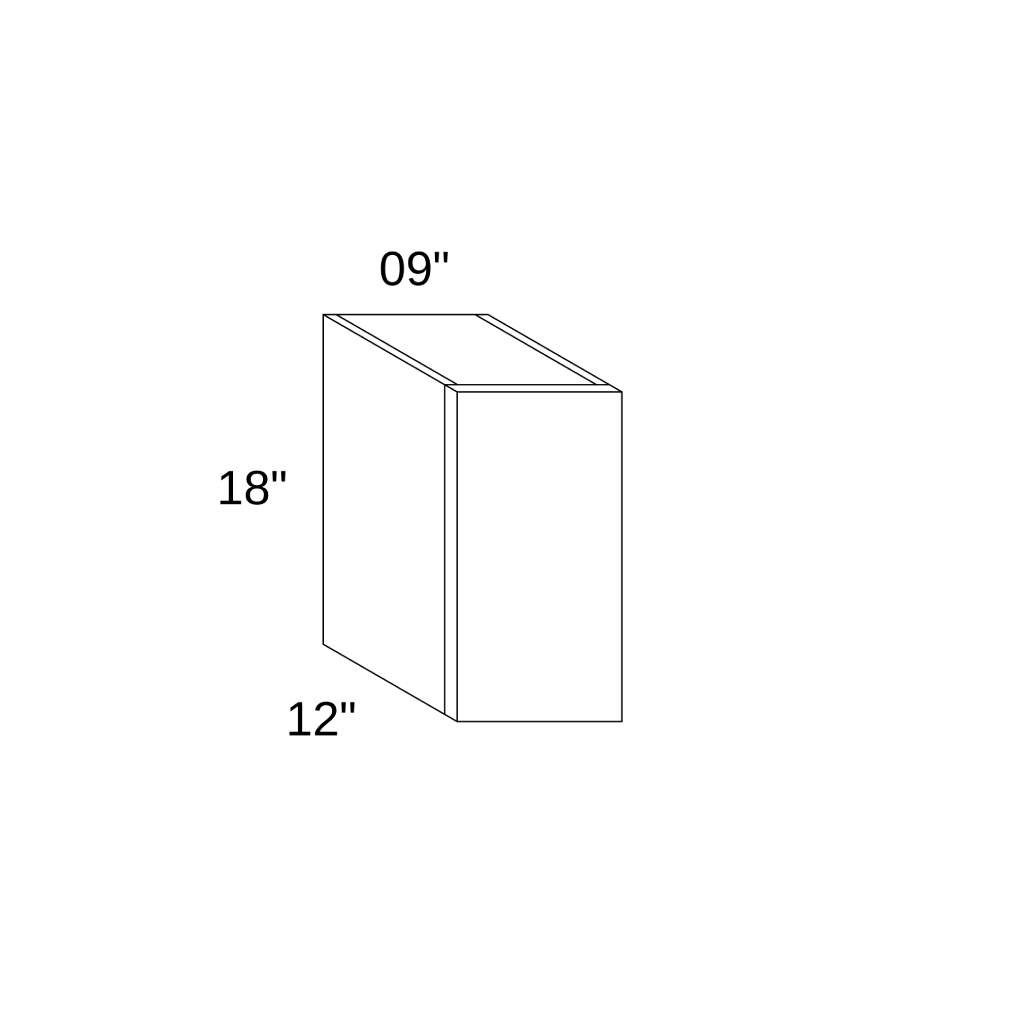 W0918 - WALL SINGLE DOOR CABINET