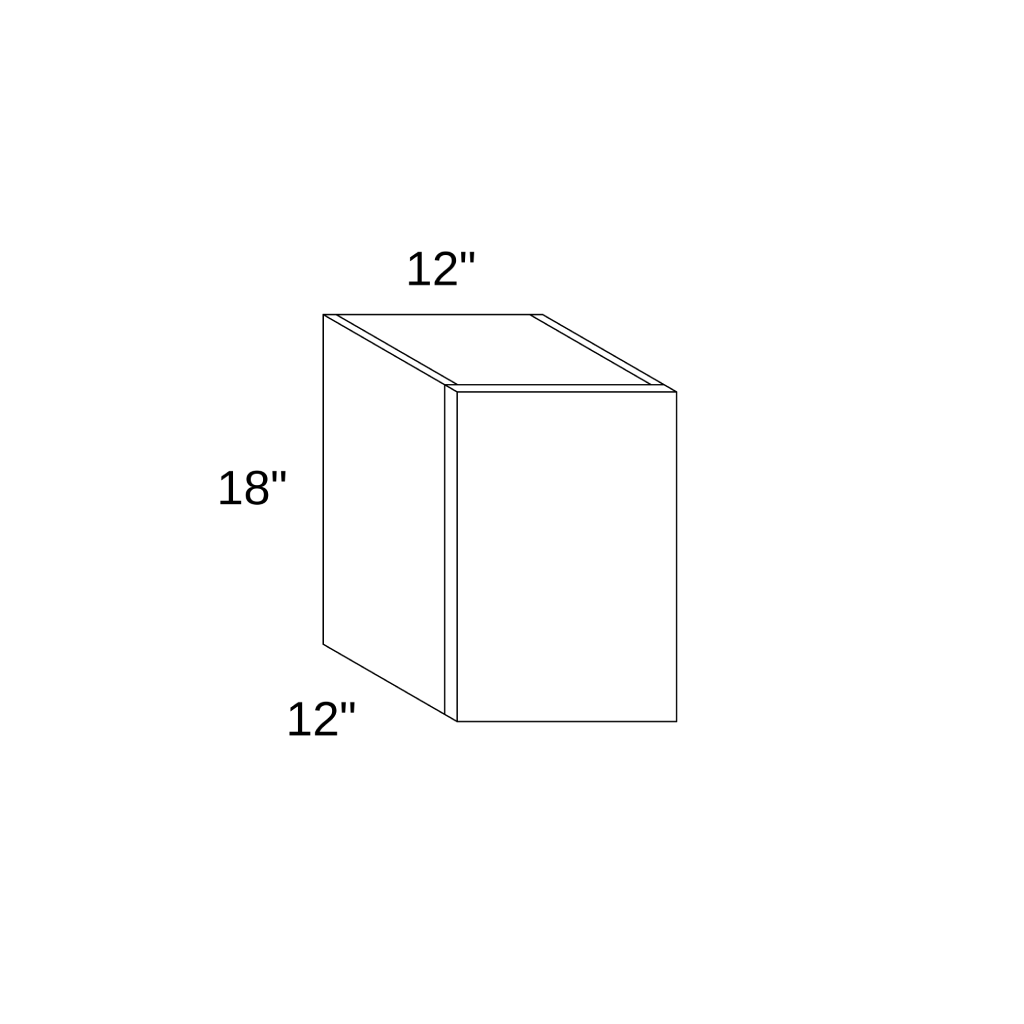 W1218 - WALL SINGLE DOOR CABINET