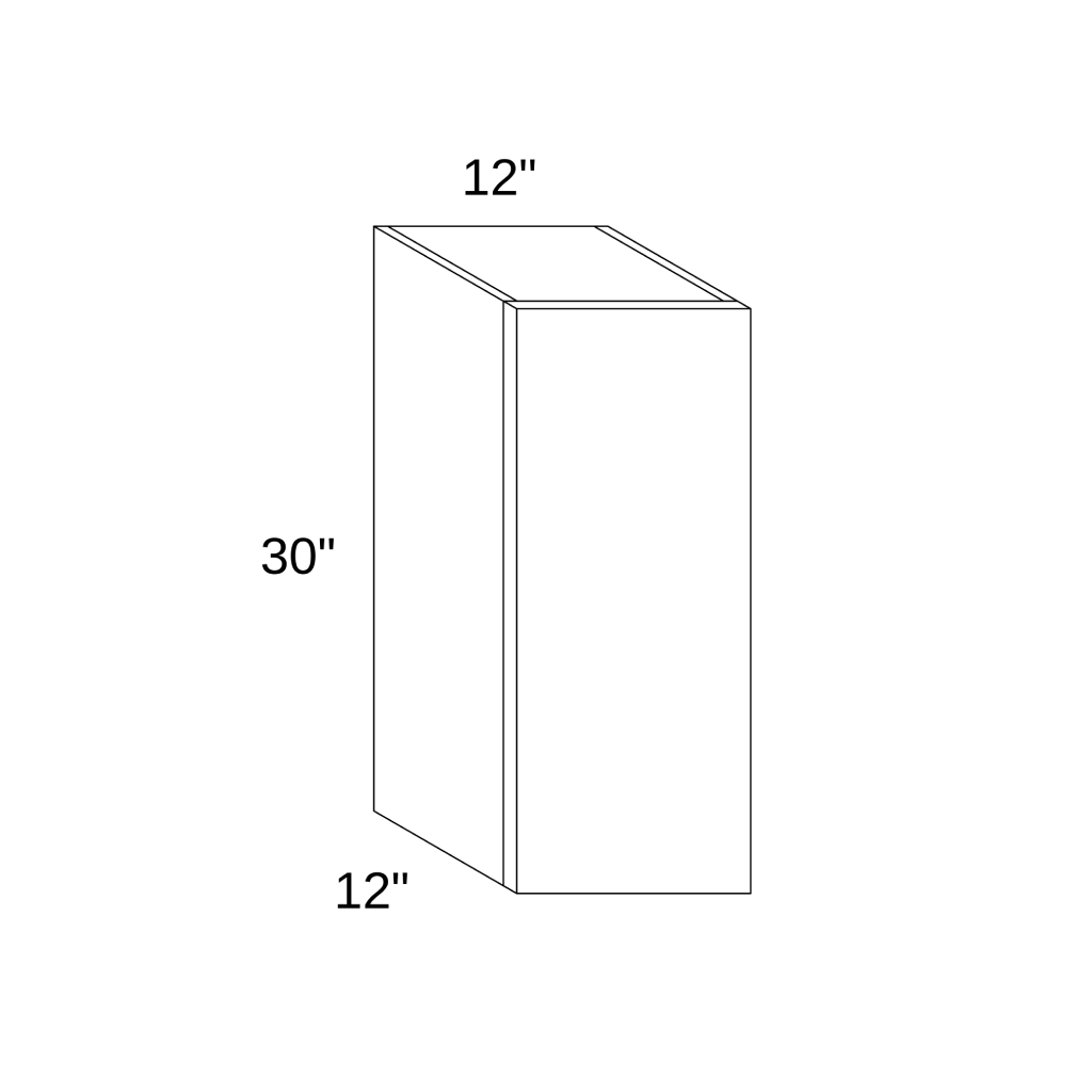 W1230 - WALL SINGLE DOOR CABINET