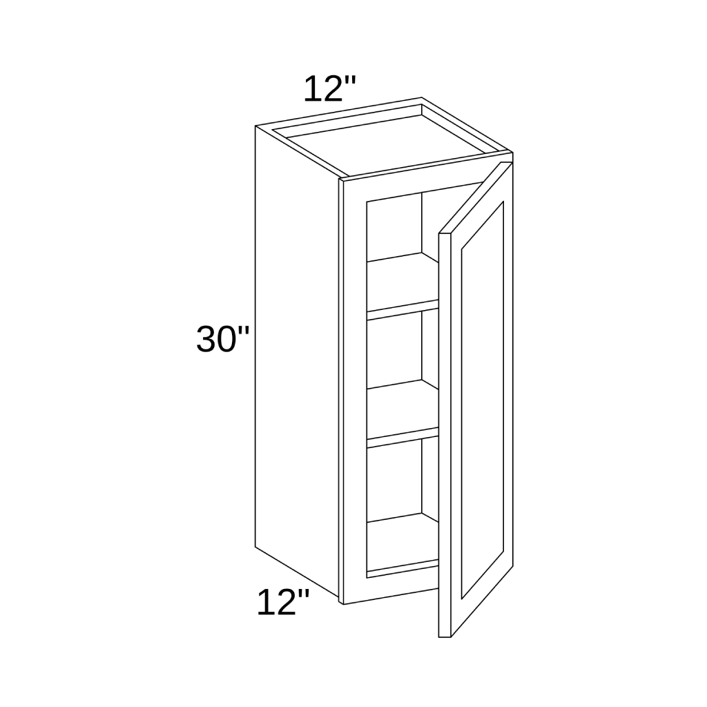 W1230 - WALL SINGLE DOOR CABINET