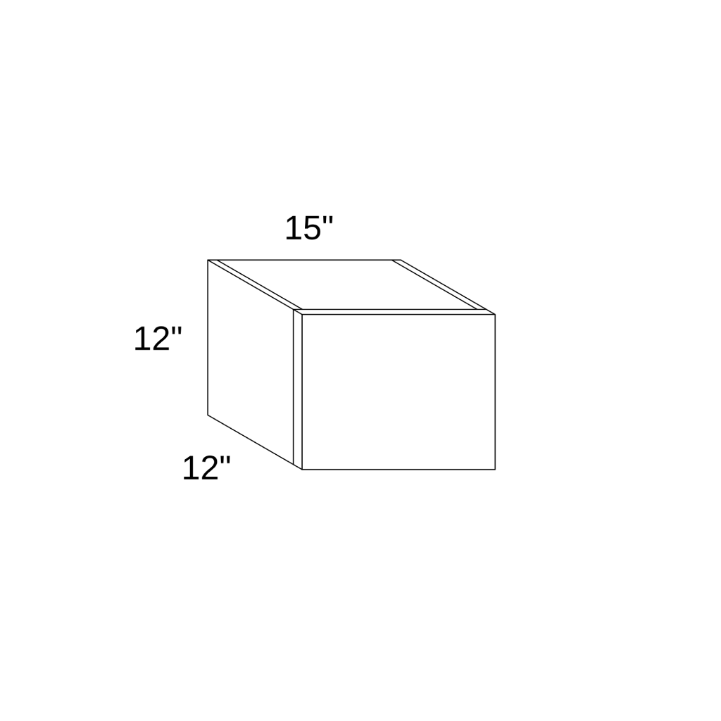W1512 - WALL SINGLE DOOR CABINET