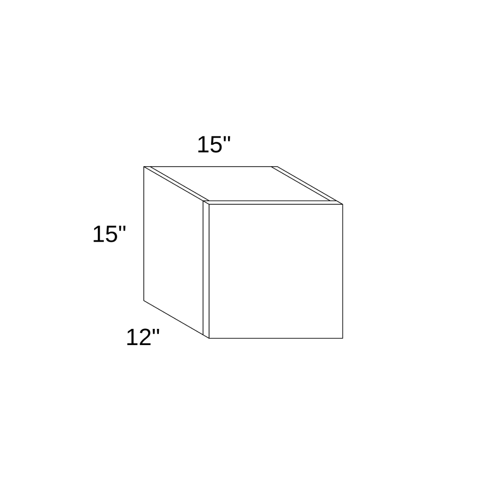 W1515 - WALL SINGLE DOOR CABINET