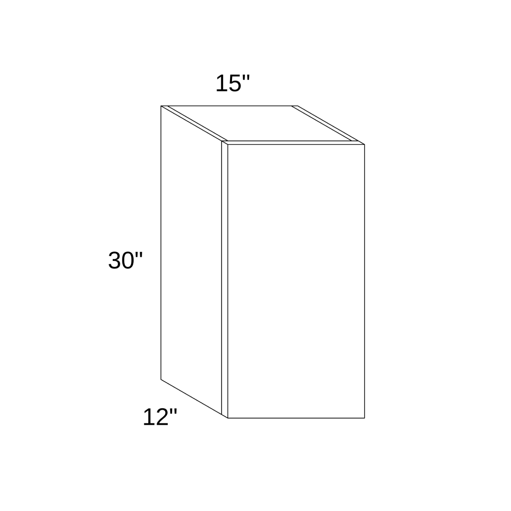 W1530 - WALL SINGLE DOOR CABINET