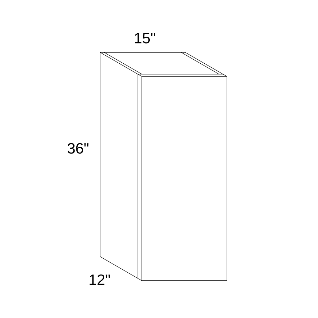 W1536 - WALL SINGLE DOOR CABINET