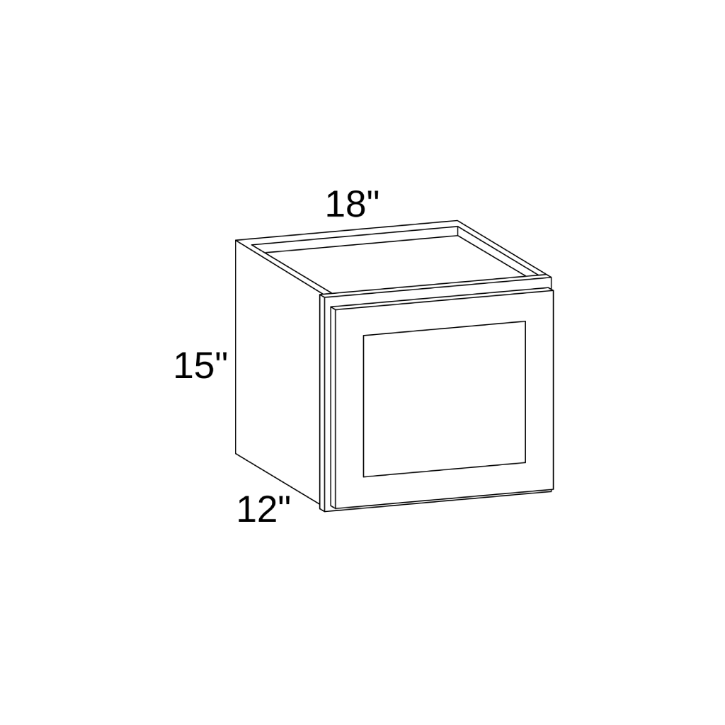 W1815 - WALL SINGLE DOOR CABINET