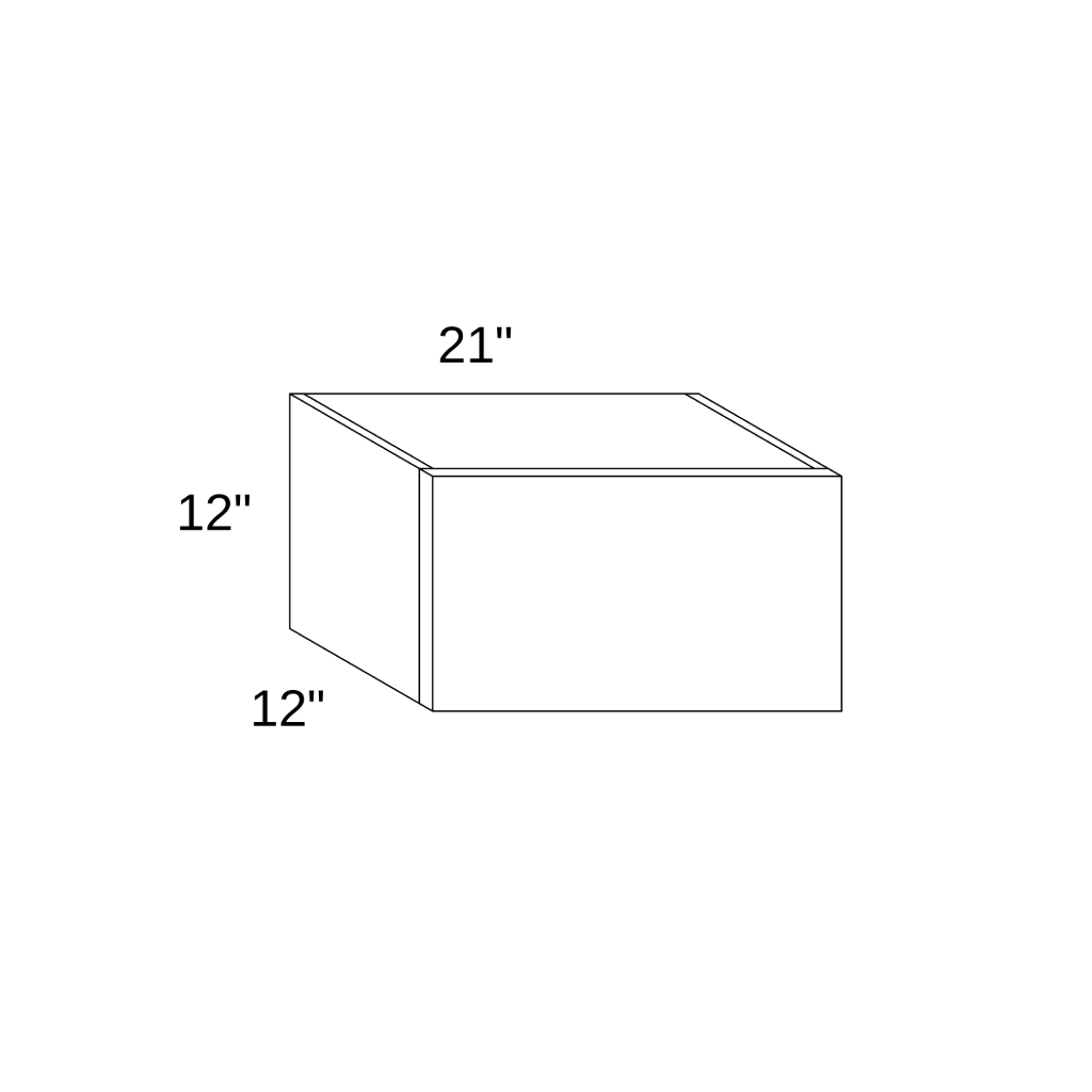 W2112 - WALL SINGLE DOOR CABINET