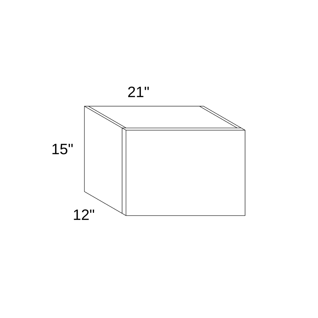 W2115 - WALL SINGLE DOOR CABINET