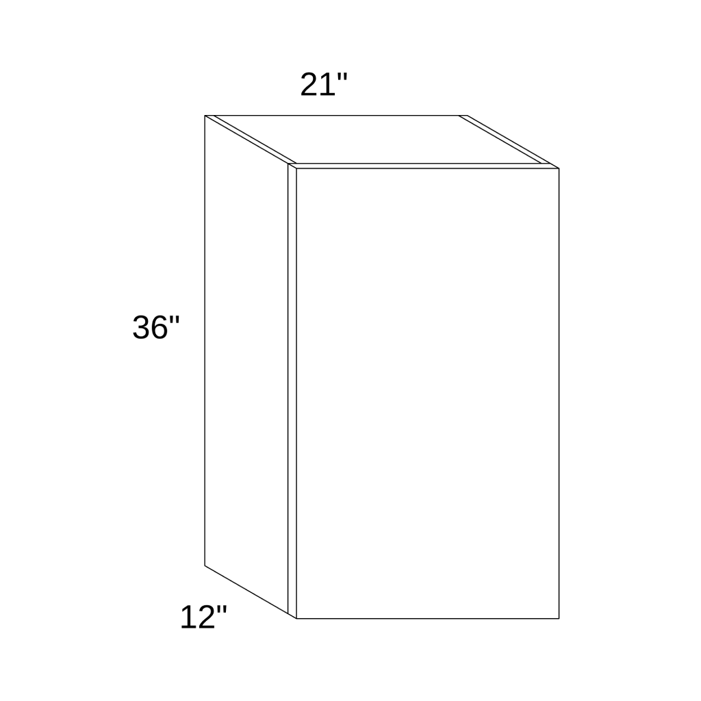 W2136 - WALL SINGLE DOOR CABINET