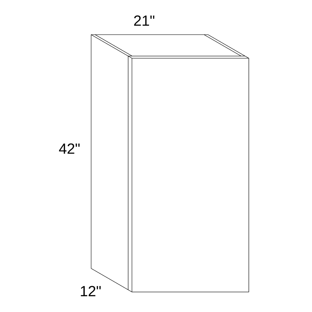 W2142 - WALL SINGLE DOOR CABINET