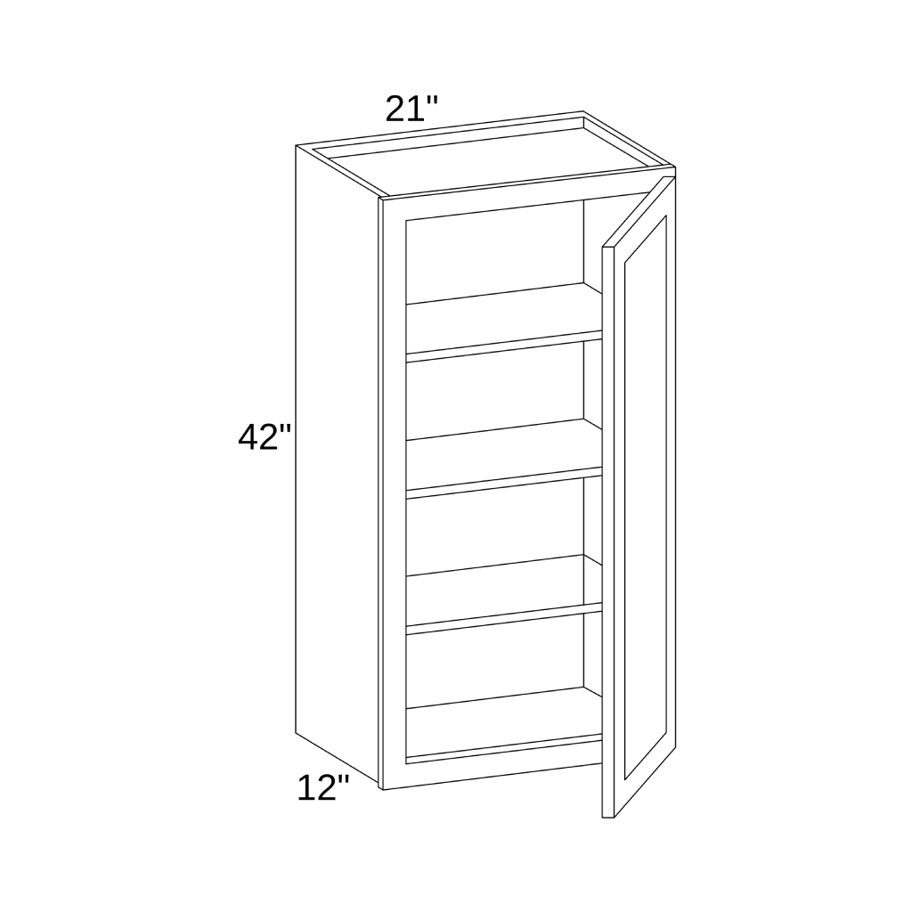 W2142 - WALL SINGLE DOOR CABINET