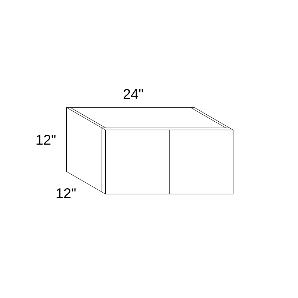 W2412 - WALL DOUBLE DOORS CABINET
