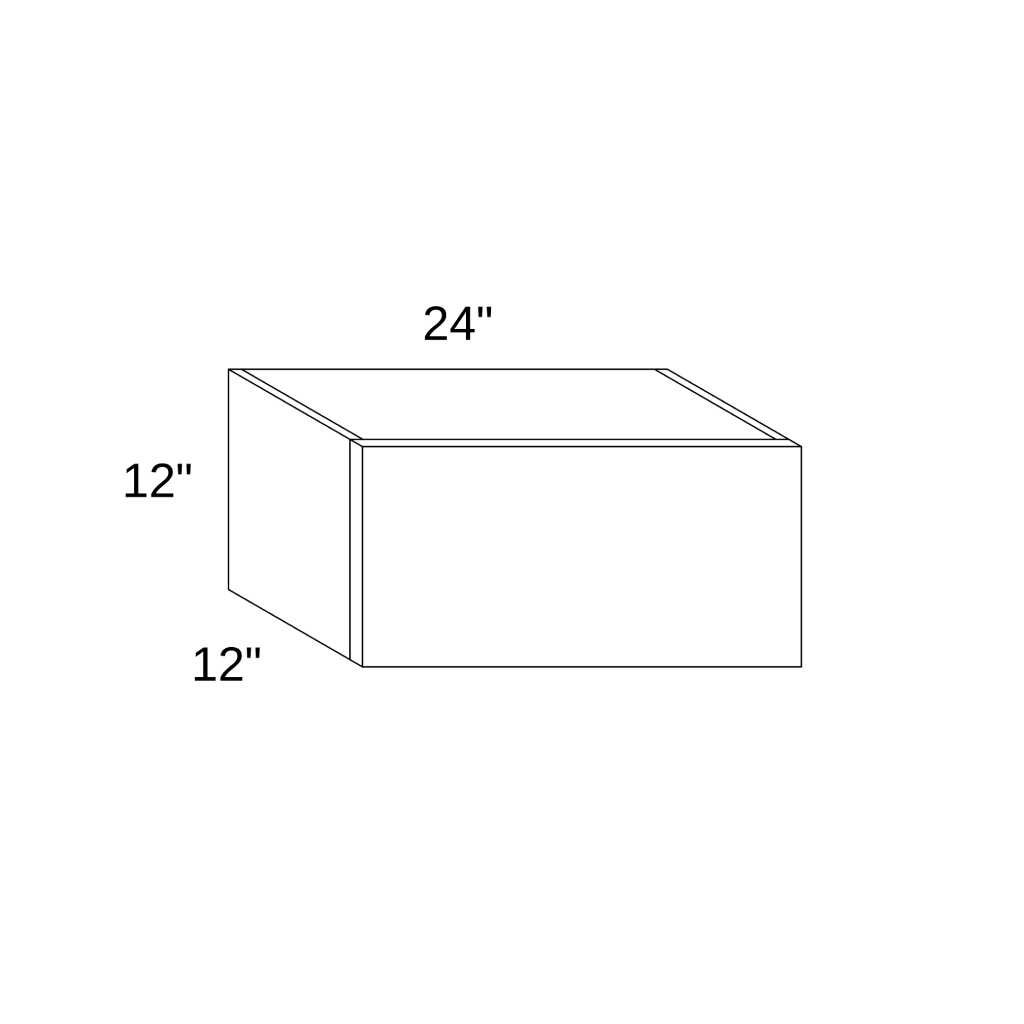 W2412S - WALL SINGLE DOOR CABINET