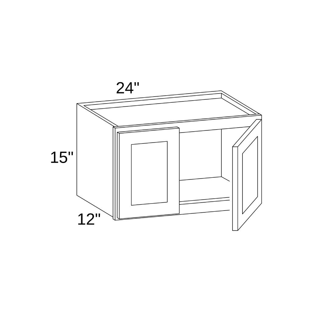 W2415 - WALL DOUBLE DOORS CABINET