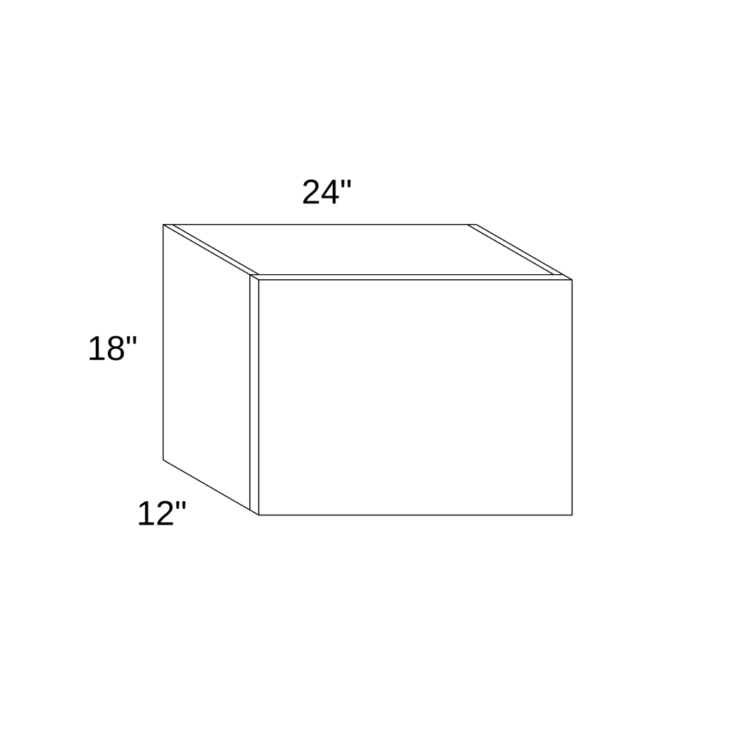 W2418S - WALL SINGLE DOOR CABINET