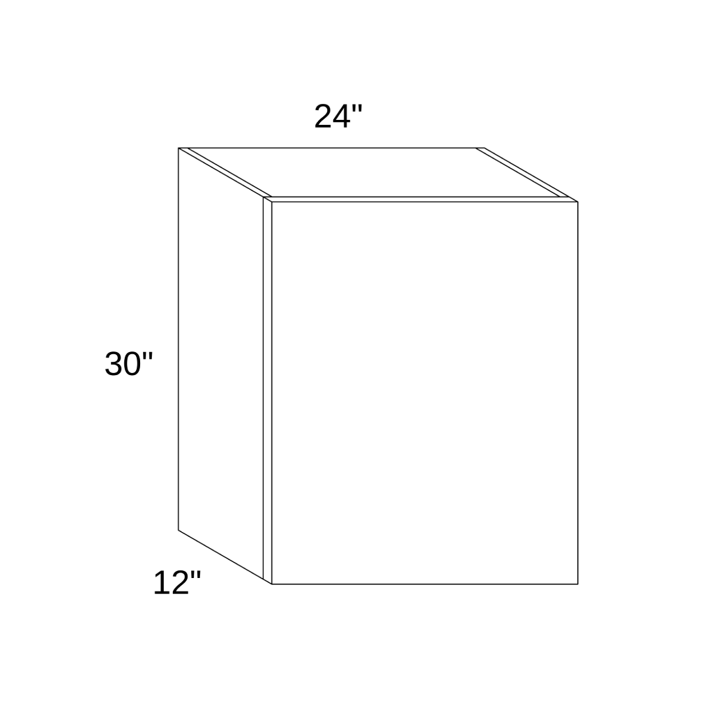 W2430S - WALL SINGLE DOOR CABINET