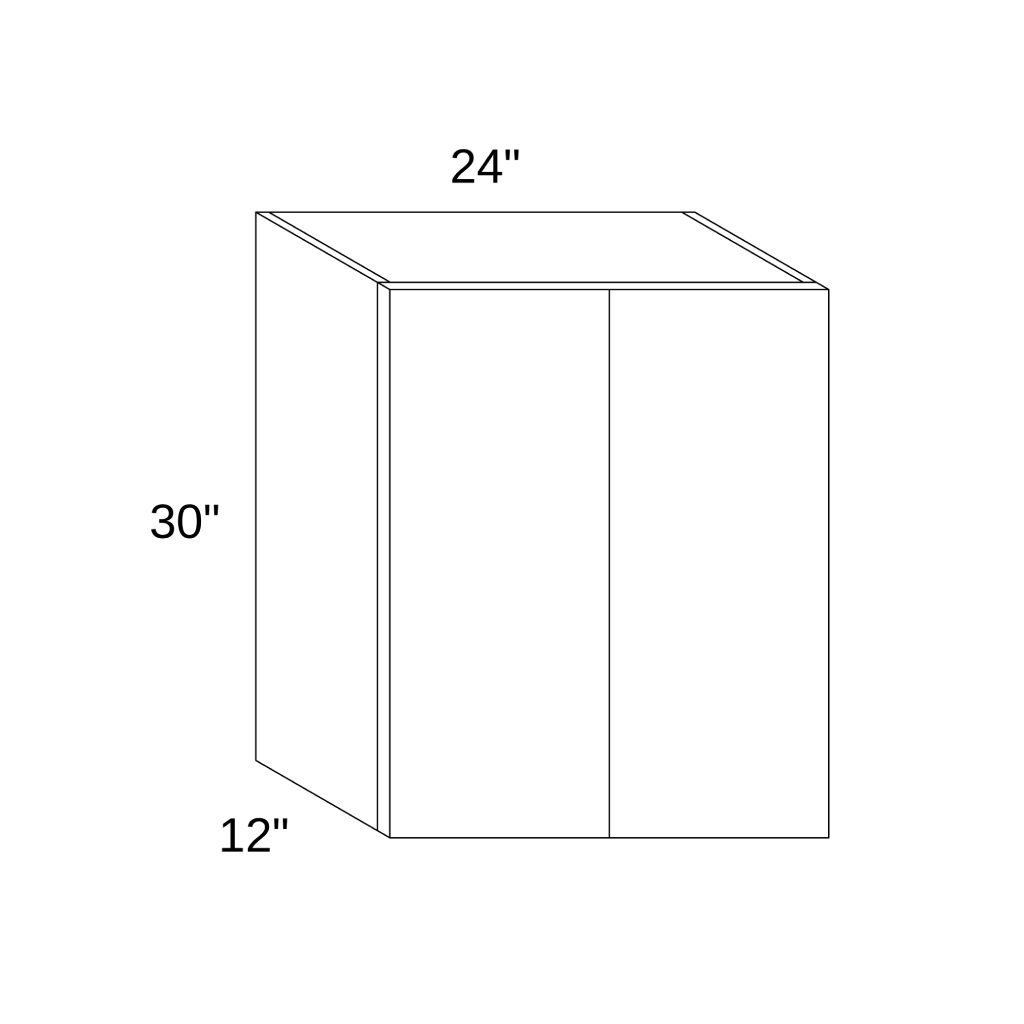 W2430 - WALL DOUBLE DOORS CABINET