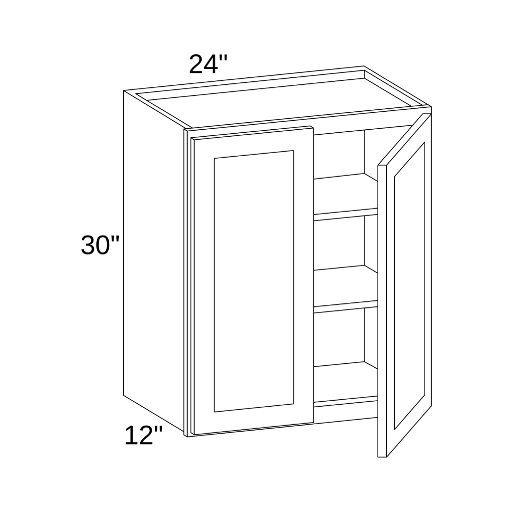 W2430 - WALL SINGLE DOOR CABINET