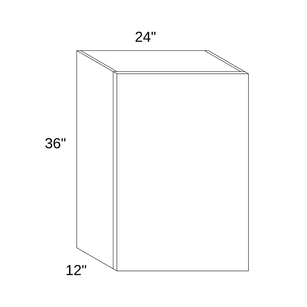 W2436S - WALL SINGLE DOOR CABINET