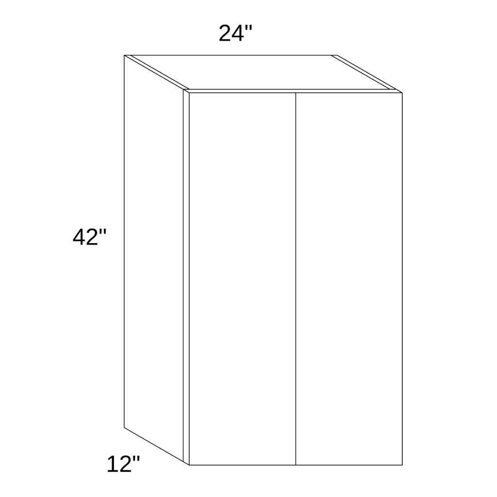 W2442 - WALL DOUBLE DOORS CABINET