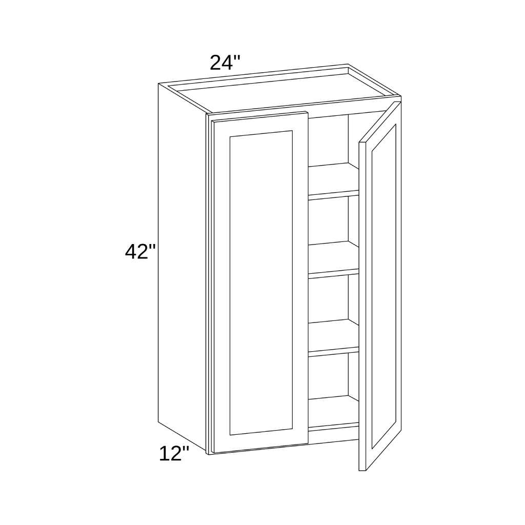 W2442 - WALL DOUBLE DOORS CABINET
