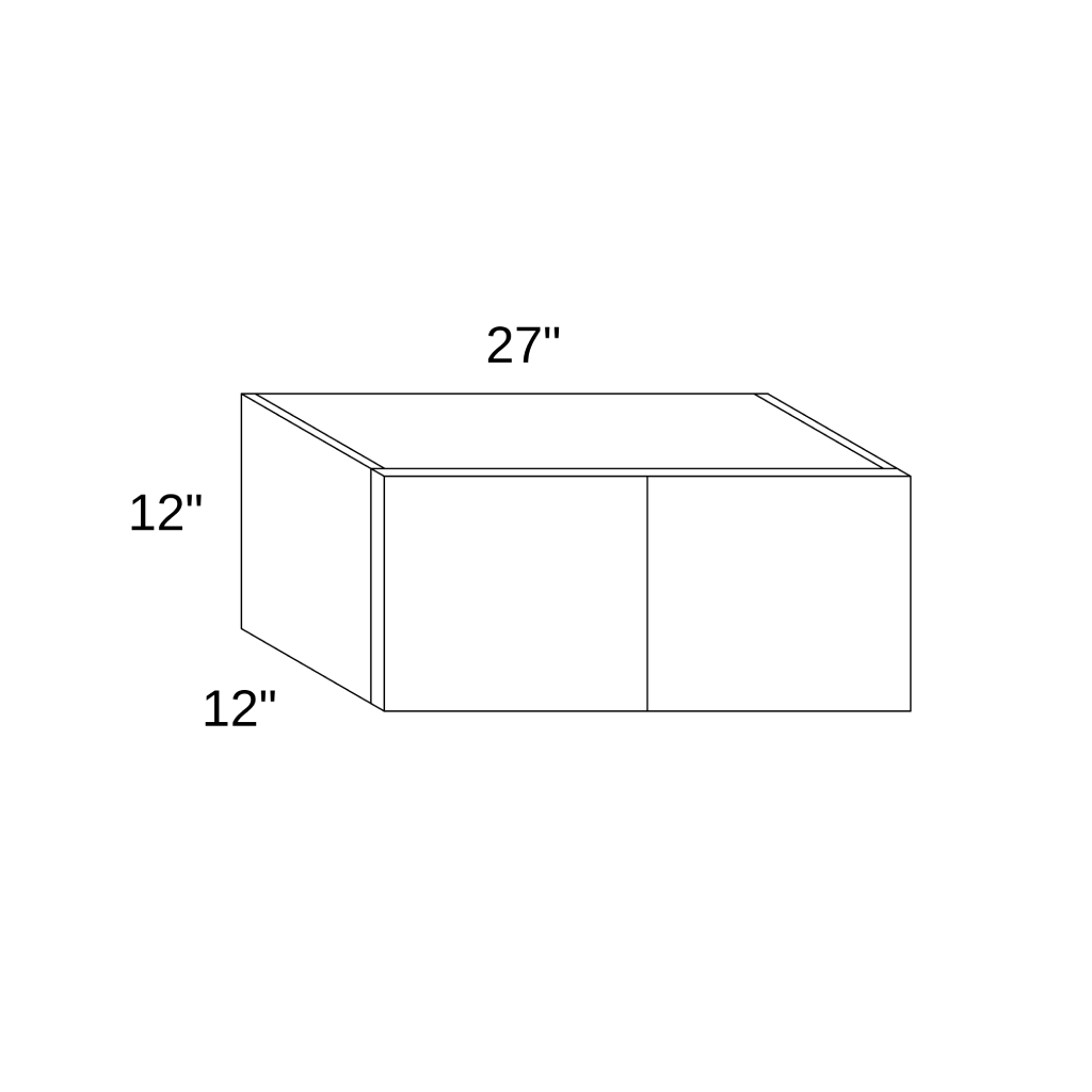 W2712 - WALL DOUBLE DOORS CABINET