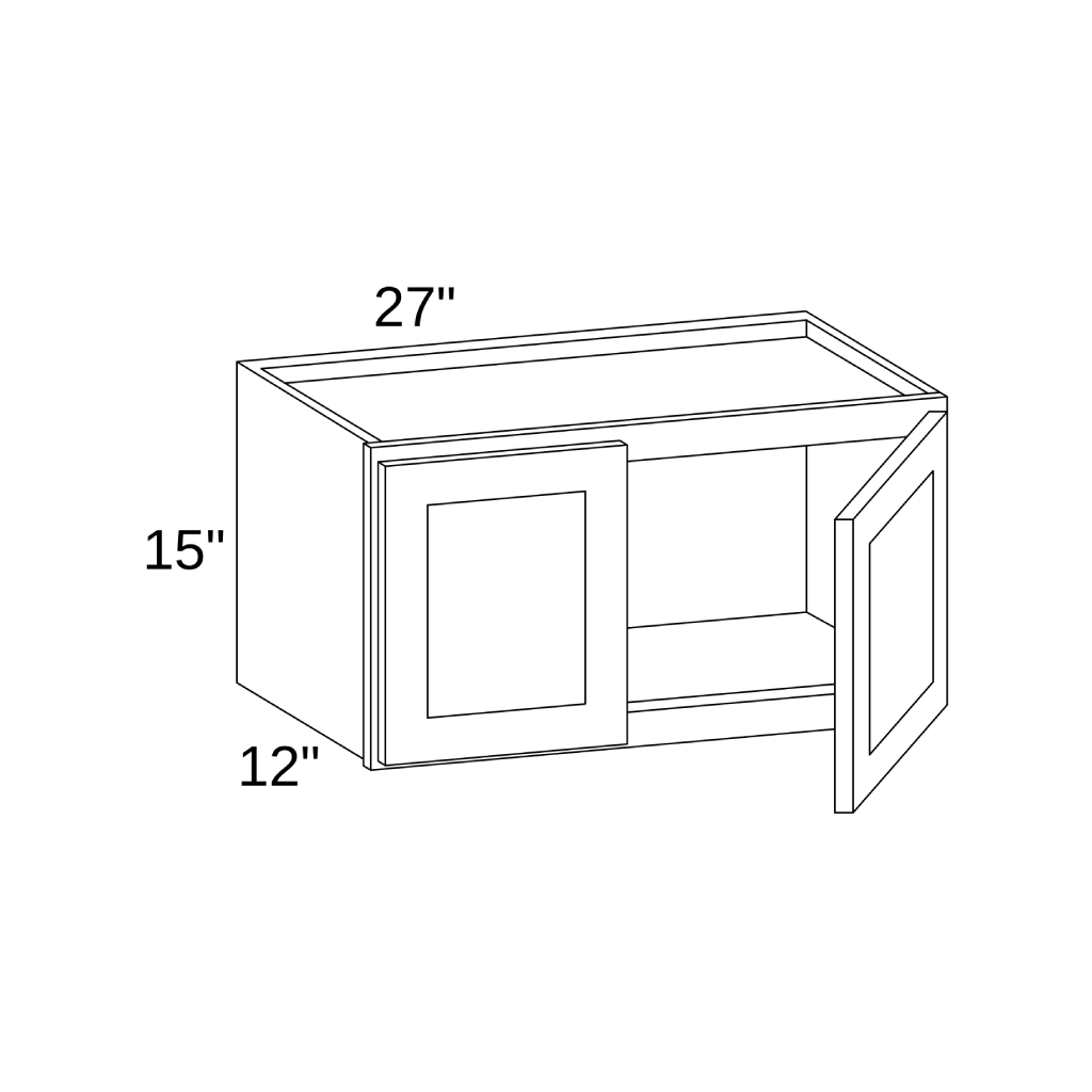 W2715 - WALL DOUBLE DOORS CABINET
