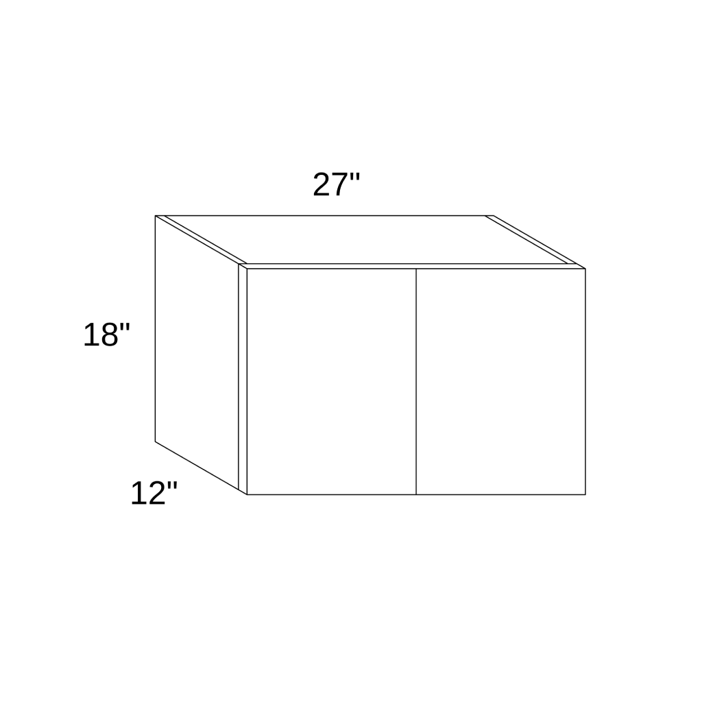 W2718 - WALL DOUBLE DOORS CABINET
