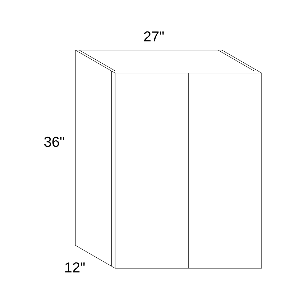 W2736 - WALL DOUBLE DOORS CABINET